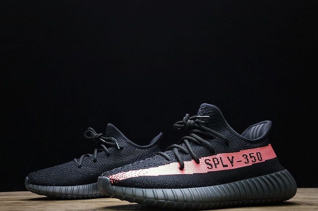 Yeezy Boost 350 V2 Core Black Red Fake Sneakers (3)